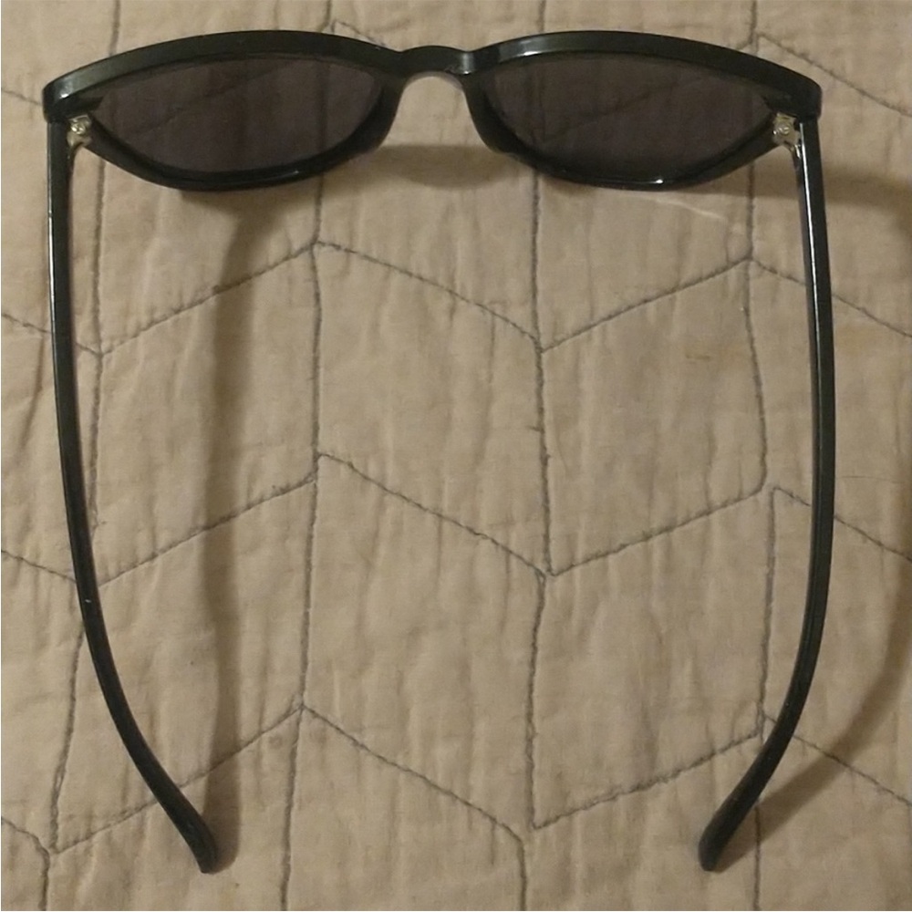 NWT Rachel Zoe Nina Slightly Oversized Black Cat Eye Sunglasses & Faux Croc Case - Picture 11 of 16
